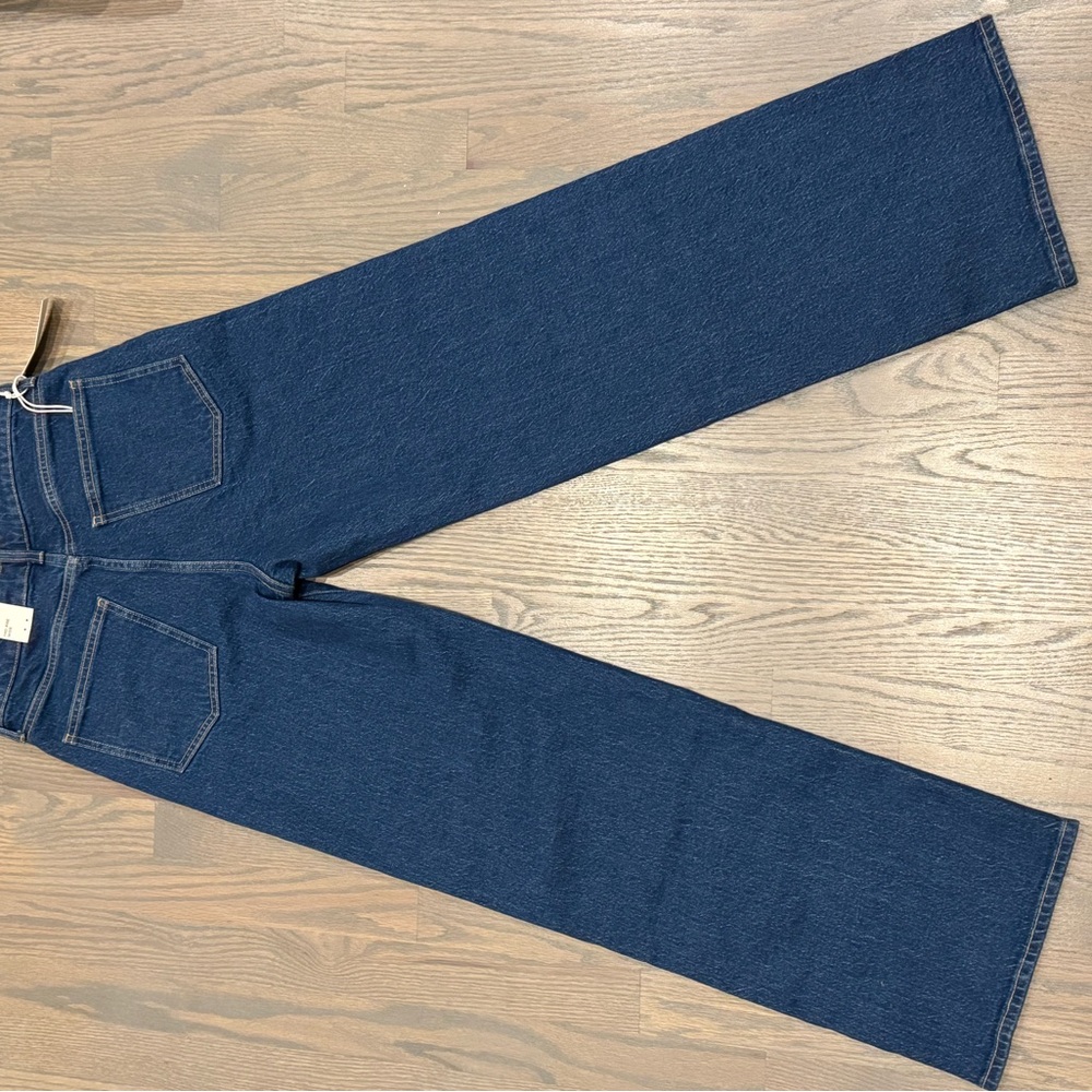 Aritzia Brand New Denim Forum Dark Blue Wide-Leg Jeans - Picture 3 of 7
